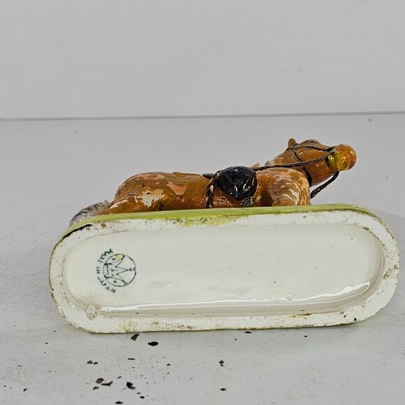 Set Of 3 Vintage Ceramic Horses Figurines Made In Japan AS IS Paint Flaking - Picture 11 of 11